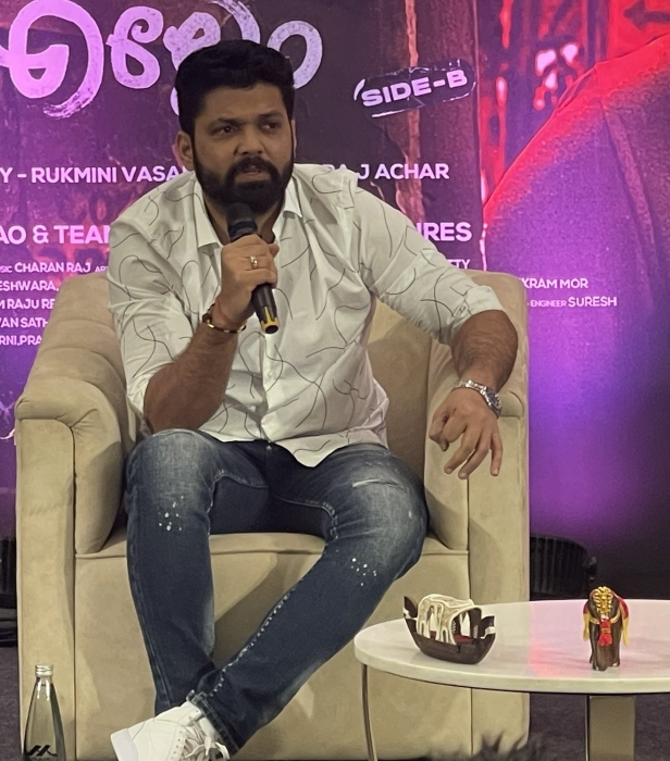 Rakshit Shetty speaking to media