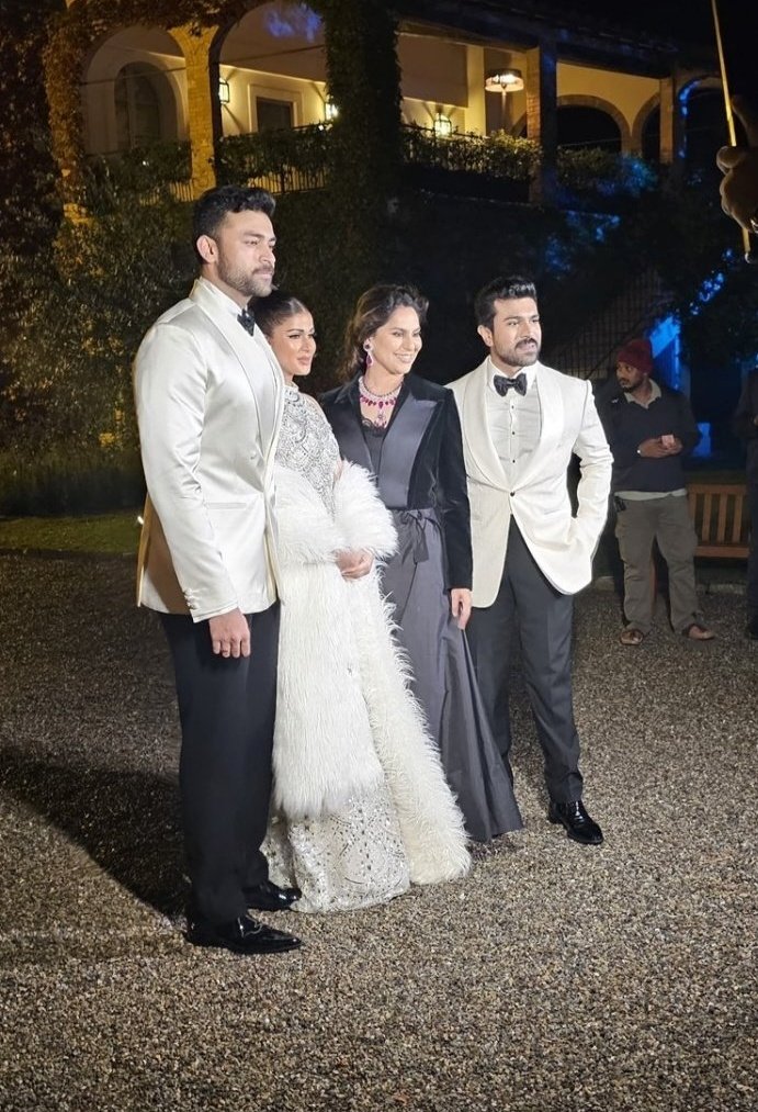 Ram Charan and Upasana with the bride and groom