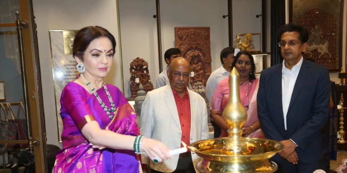 Nita Ambani inaugurated the first Swadesh store by Reliance Retail in Telangana. (Instagram)