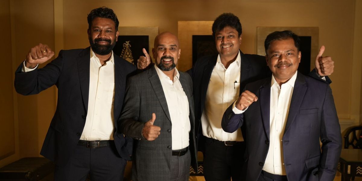 Naagarajan Maran and friends Selvakumar M, Ratnakumar N and Gaurdian George founded Kaar Tech in 2006. (Supplied)