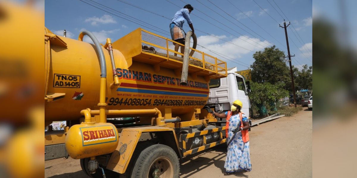 Divya has been a desludging operator and a septic tank lorry owner for a decade. (Supplied)