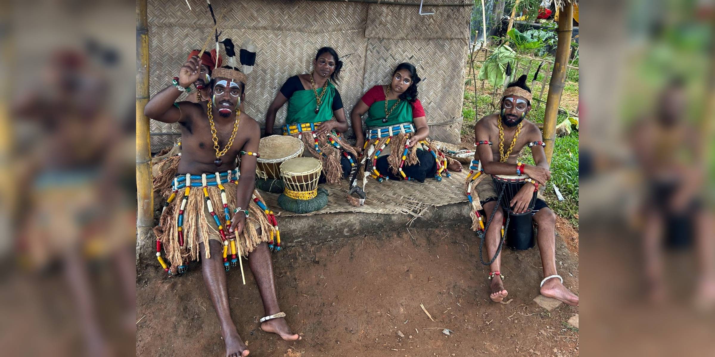 The Paliyar tribals at the "living museum" in Thiruvananthapuram, Kerala.
