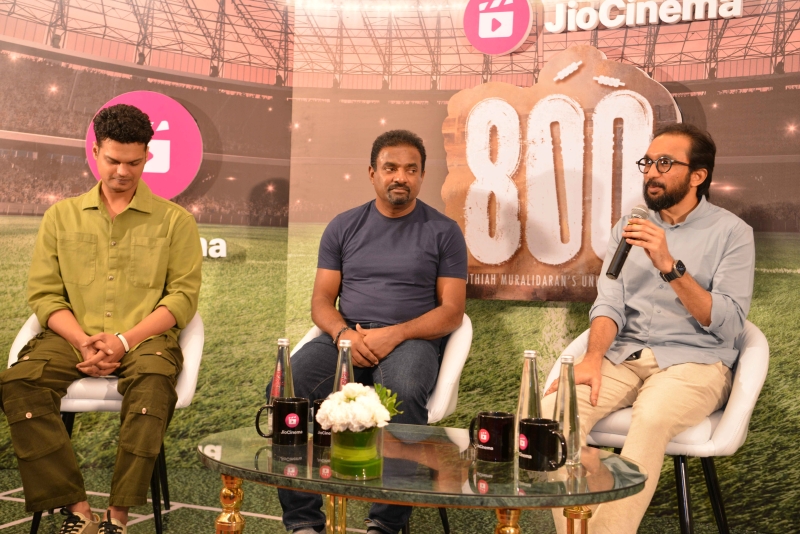 800 director MS Sripathy adressing the media