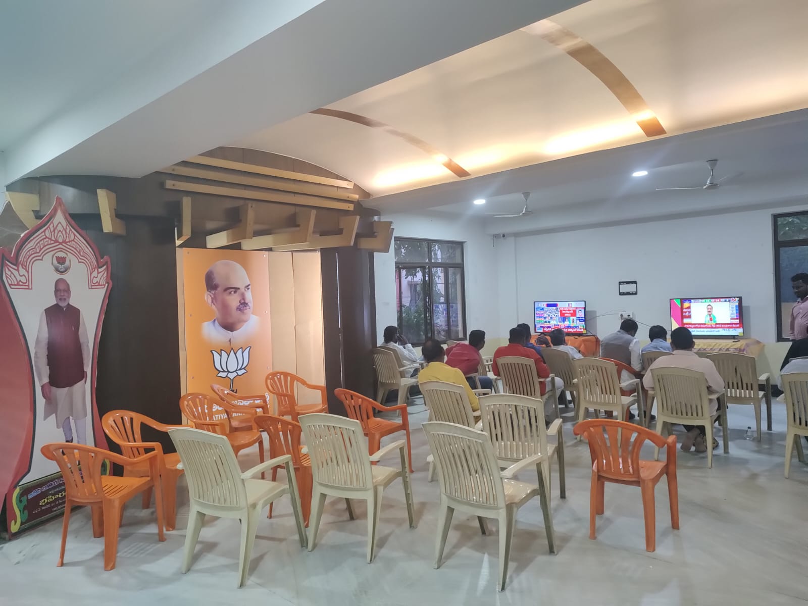 A regular day in the office for Telangana BJP despite securing historic numbers