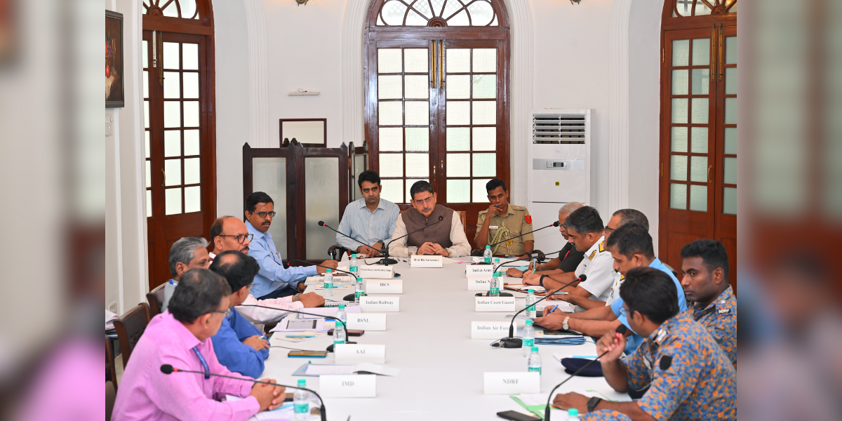 Governor Ravi conducted a review meeting of the flood situation. (X)
