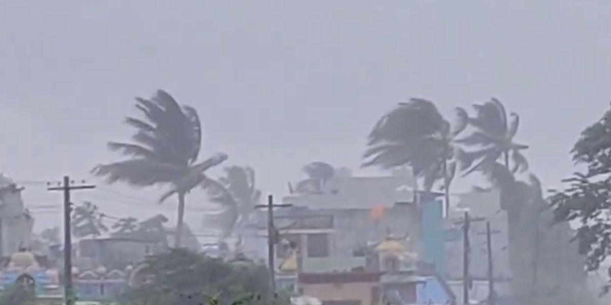 Cyclone Michaung in Andhra Pradesh.
