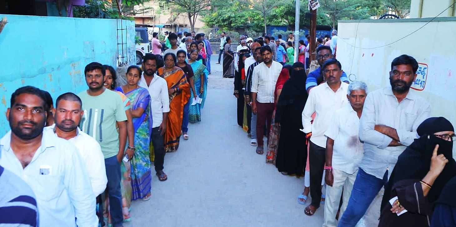 Hyderabad voters at polling booth (Supplied X)