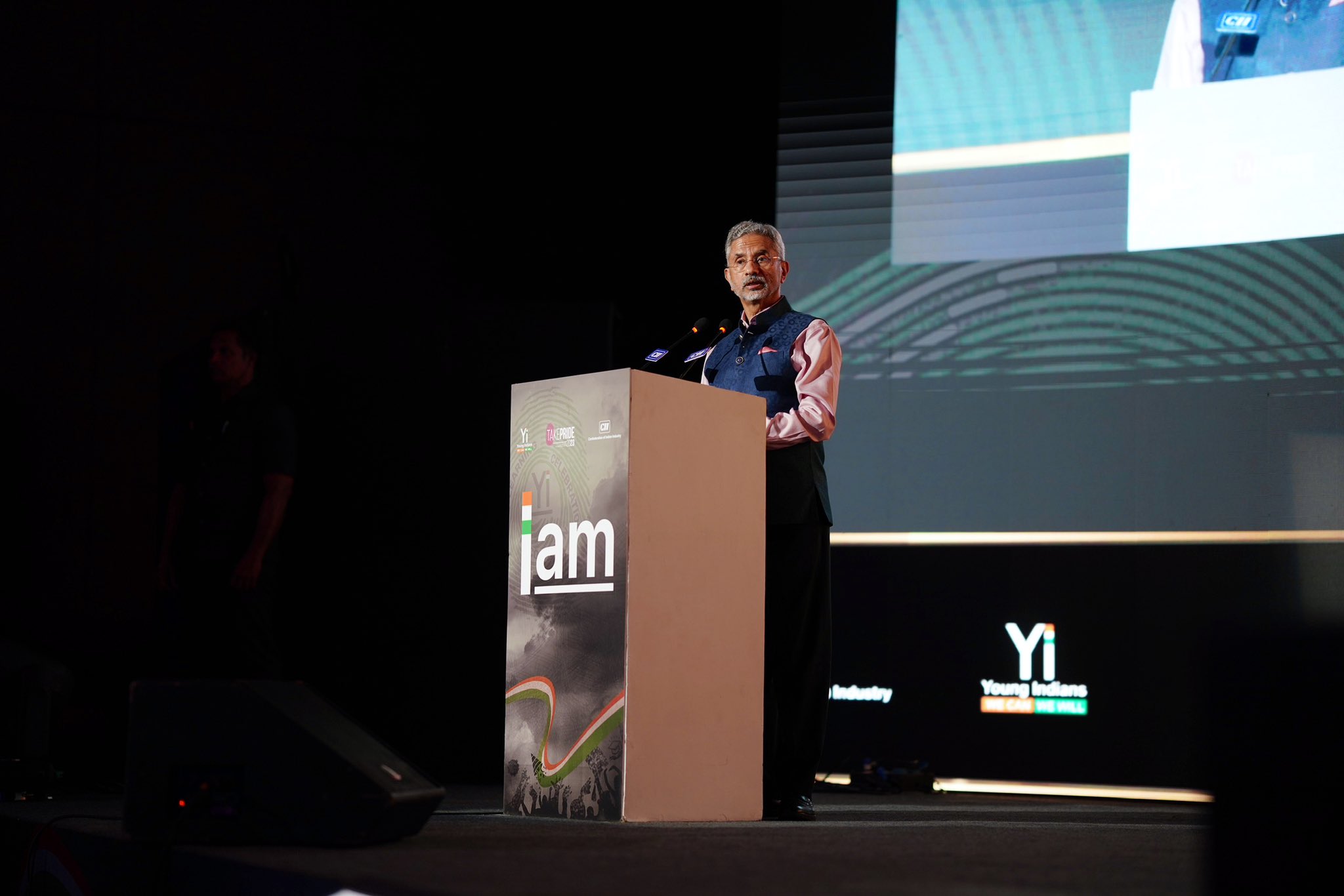 Jaishankar speaking at the event. (X)