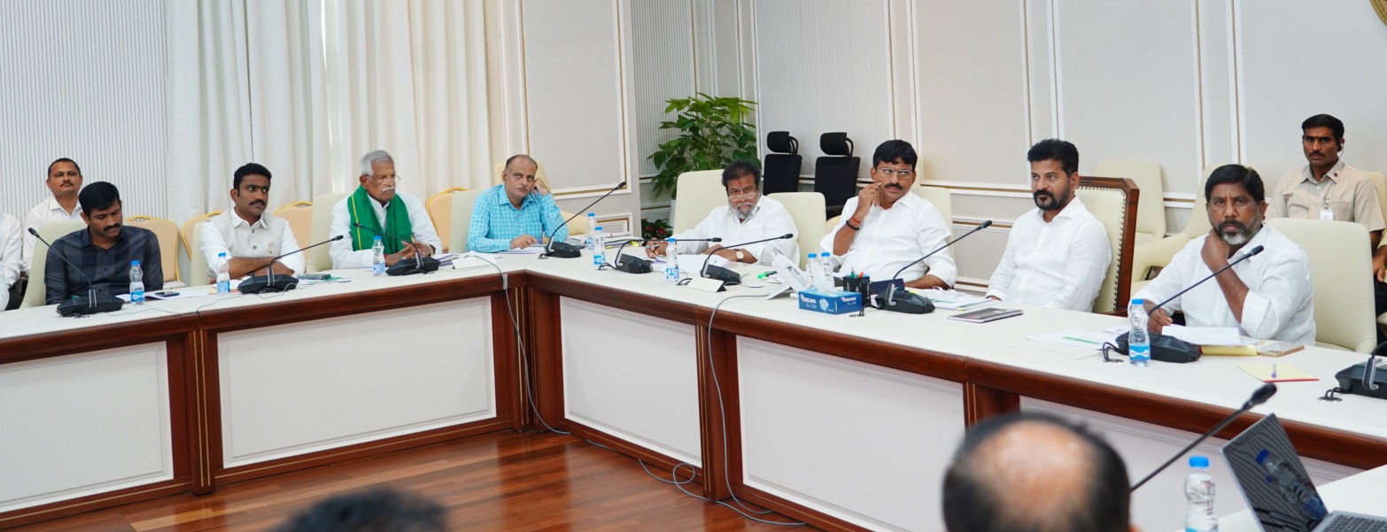 Dharani portal, land issues: Revanth Reddy and other key Telangana Congress leader in a review meeting. (X)