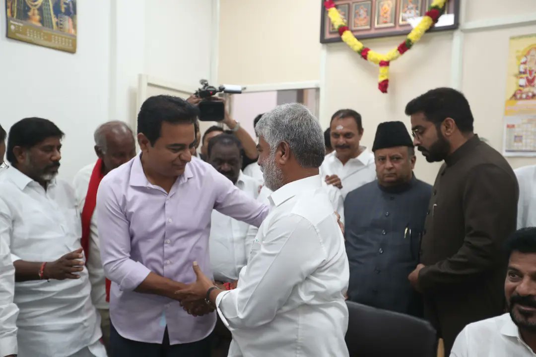 BRS working president KT Rama Rao said the party did not field a candidate since K Chandrashekar Rao wanted Gaddam Prasad Kumar to elected unopposed. (File pic/X)
