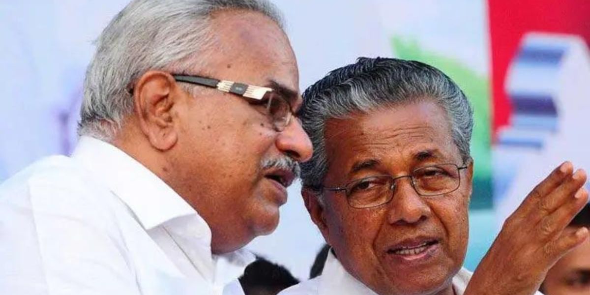 Kanam Rajendran with Chief Minister Pinarayi Vijayan