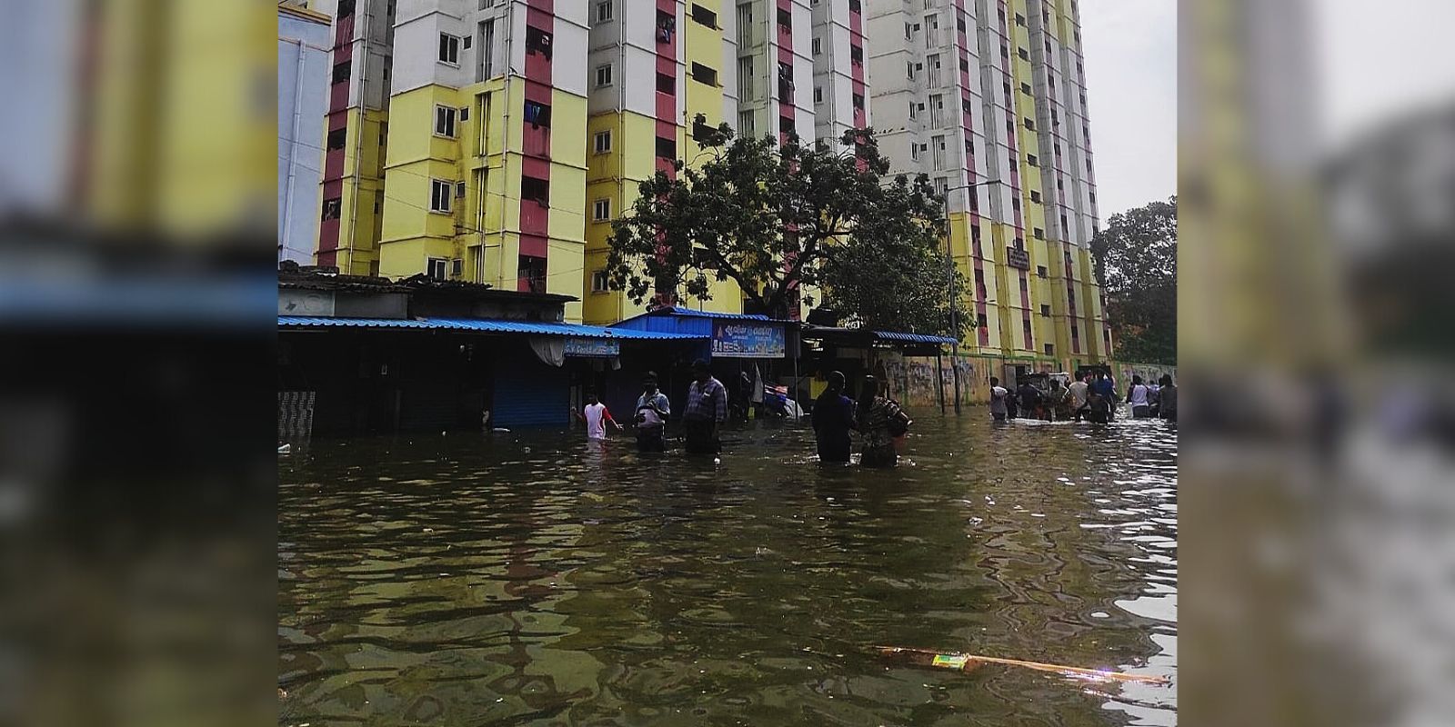 The flood situation in North Chennai.