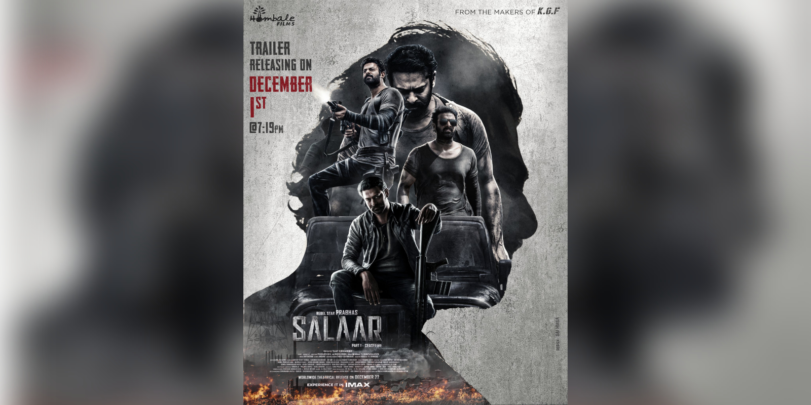 Salaar trailer launch on 1 dec