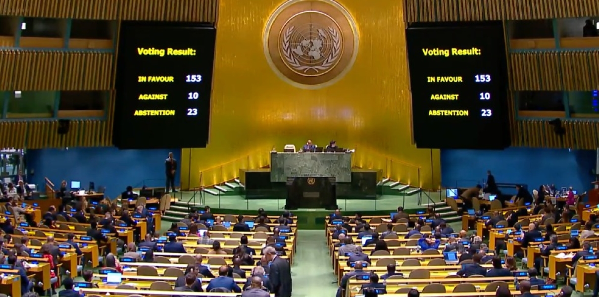 India UNGA resolution ceasefire gaza