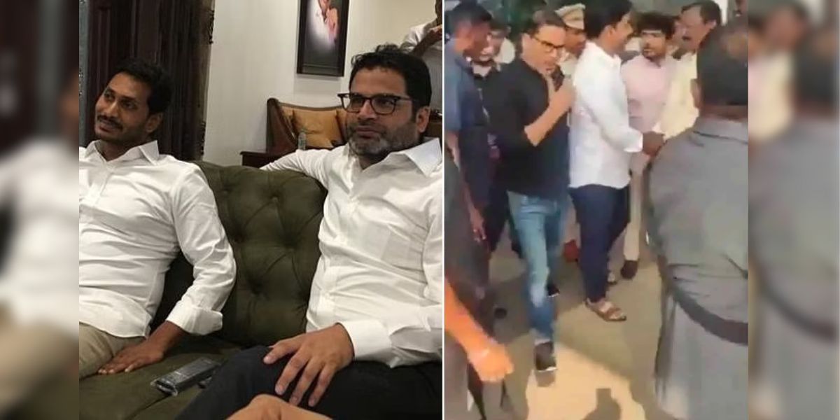 Poll strategist Prashant Kishor with YS Jagan and Nara Lokesh.