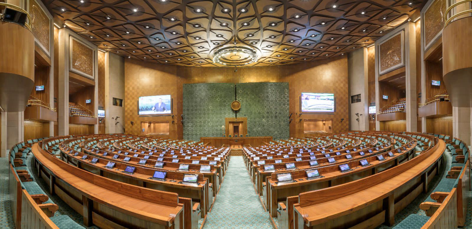 Winter session: Lok Sabha chamber of the new Parliament building. (Creative Commons)