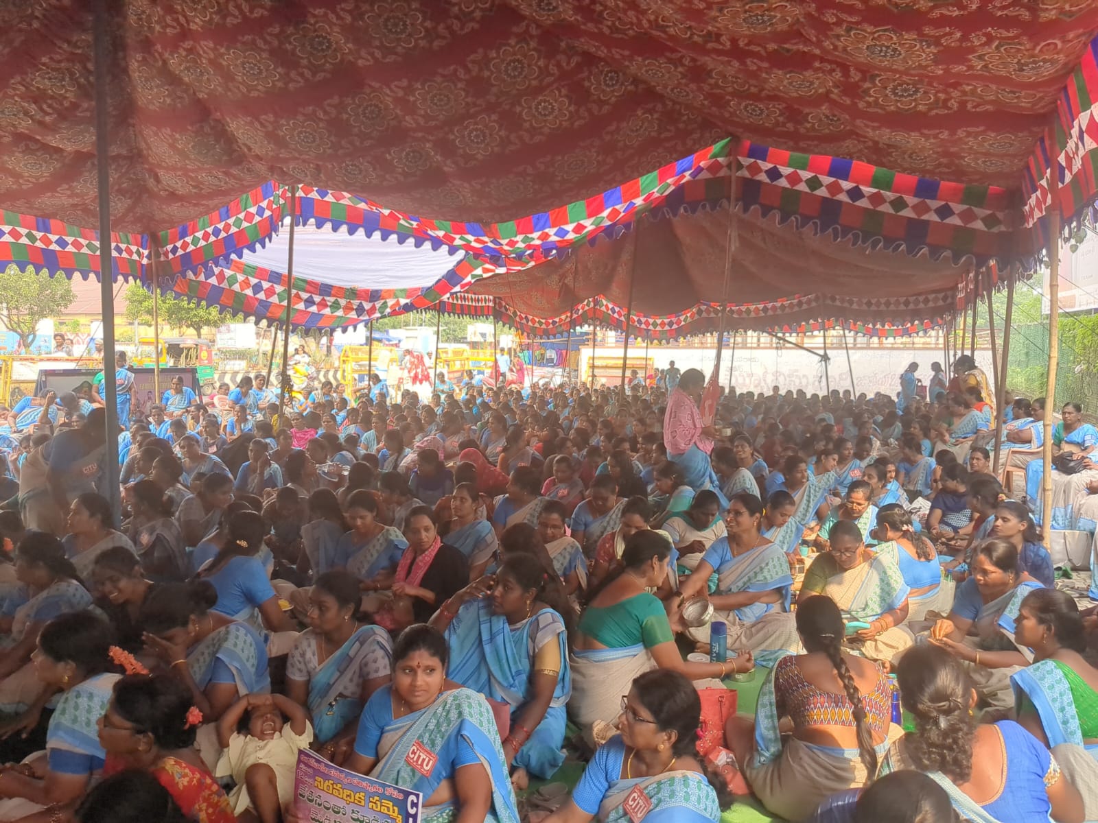 Anganwadi protesters. (South First)