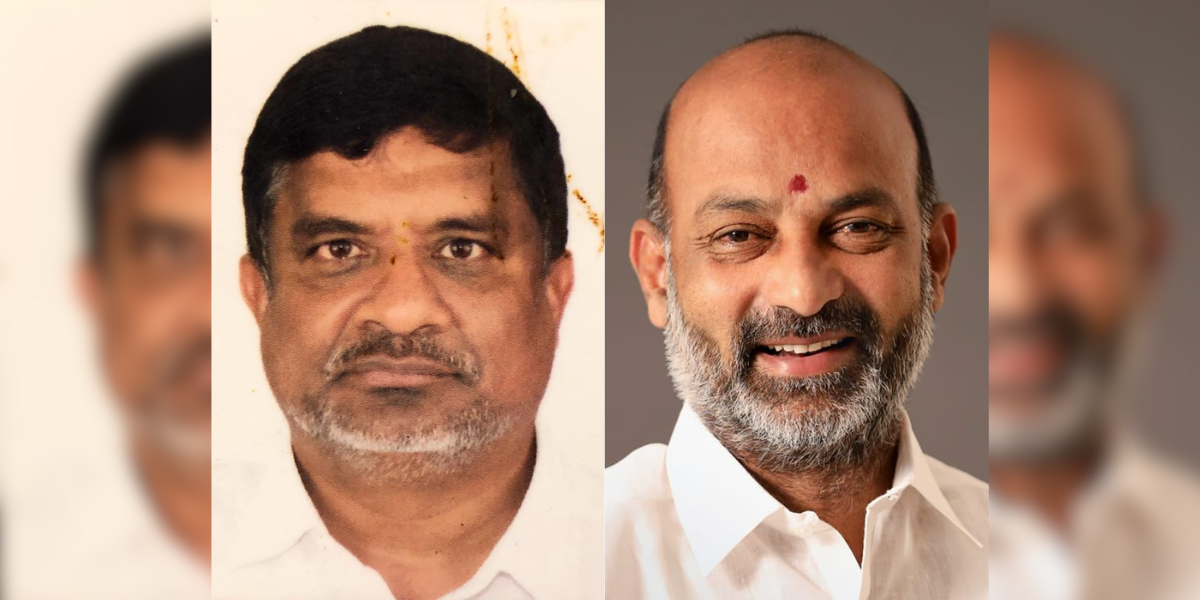 Velchala Rajender Rao (left), Bandi Sanjay Kumar (right)