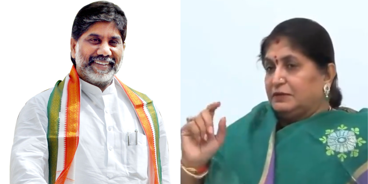 Telangana Deputy Chief Minister Mallu Bhatti Vikramarka and his wife Nandini. (Sourced)