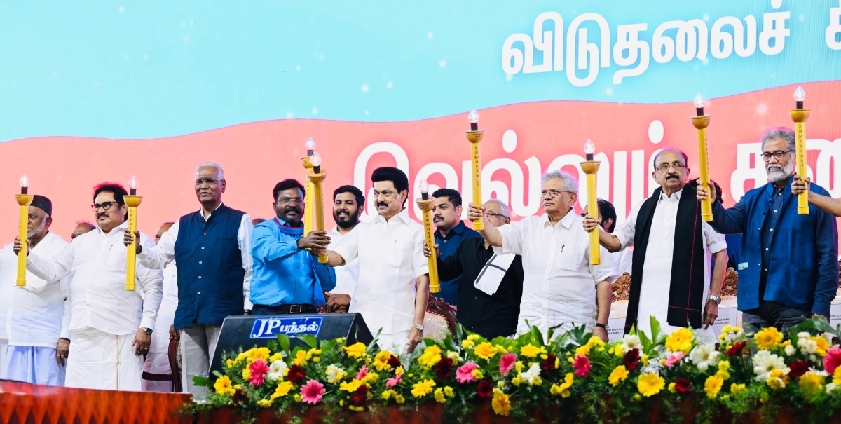 MK Stalin with INDIA bloc leaders