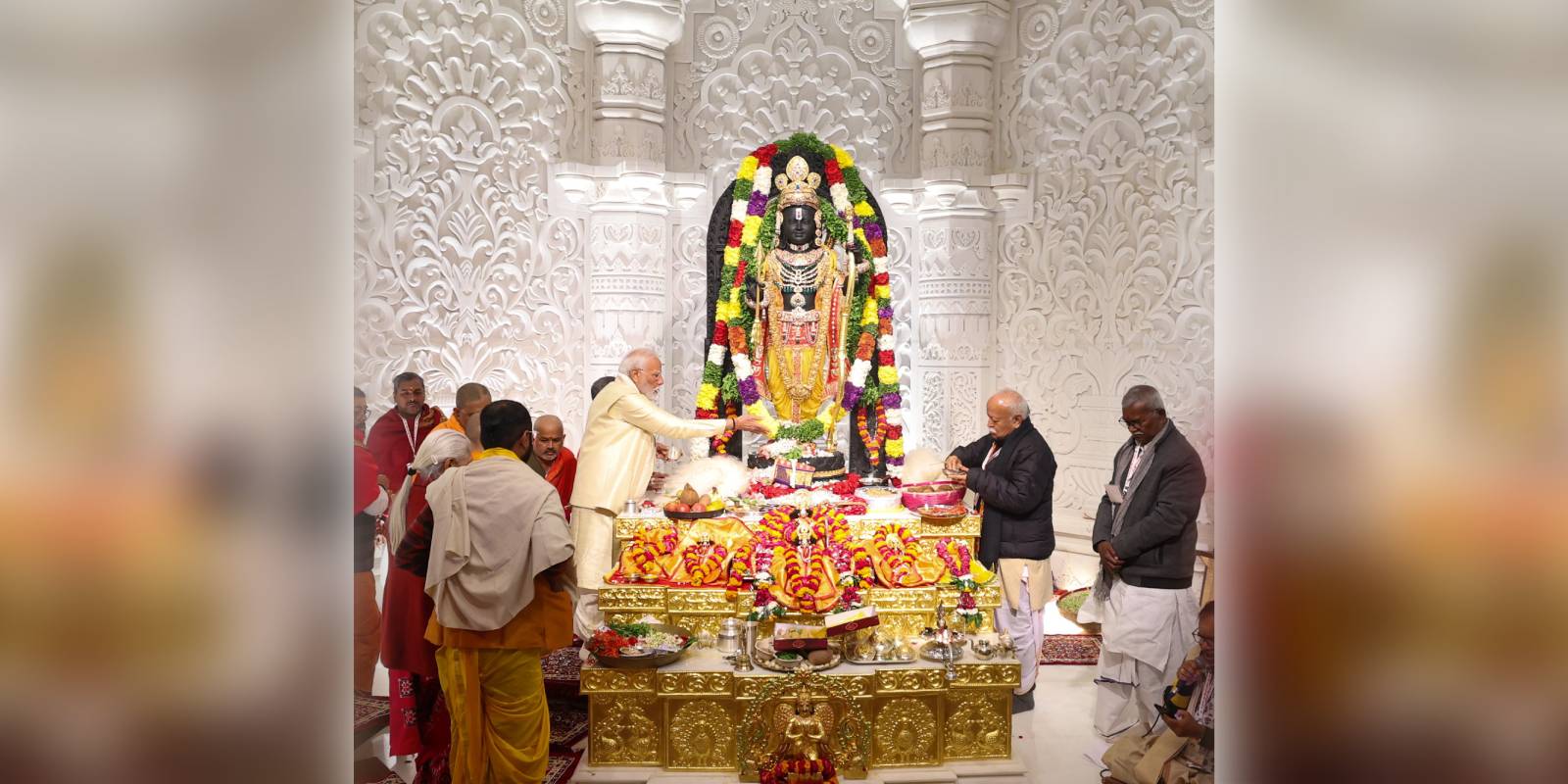 PM Narendra Modi in the Ram Temple