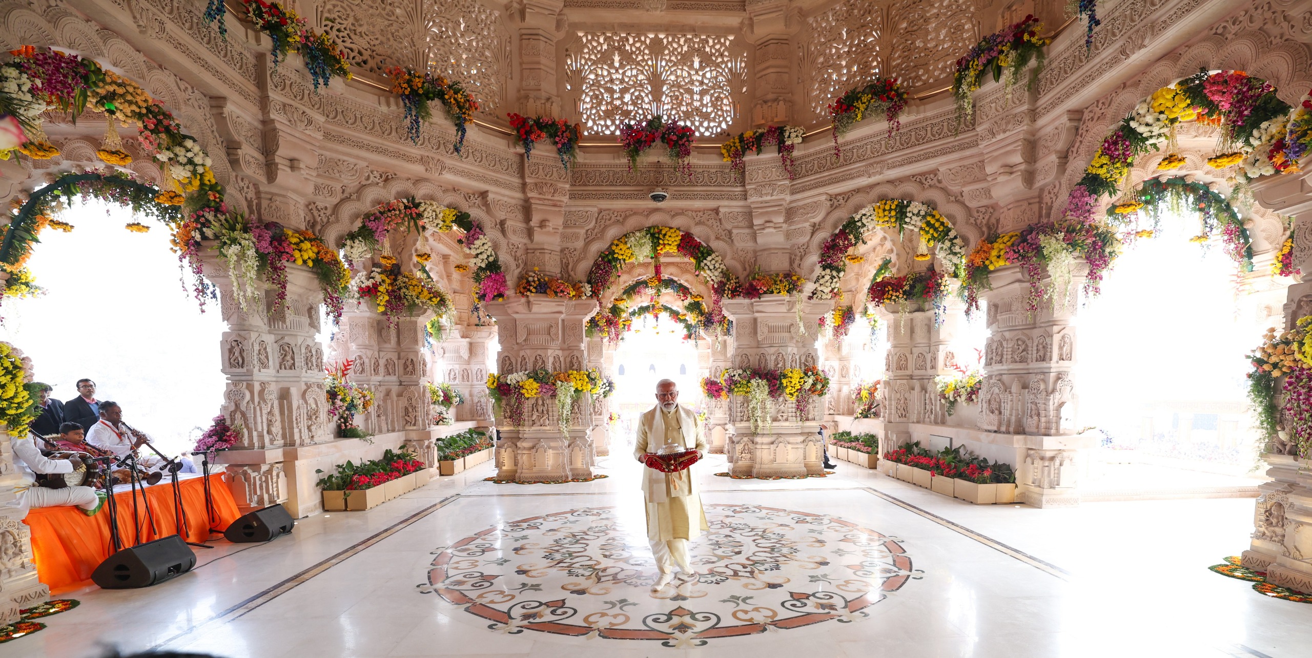 Prime Minister Narendra Modi at the Ram temple