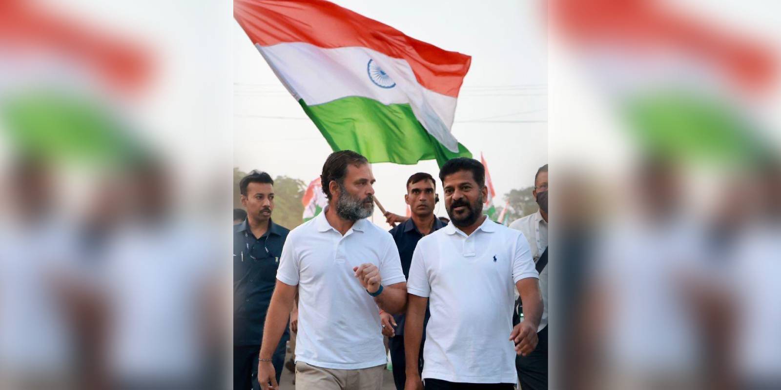 Revath Reddy and Rahul Gandhi during the Bharat Jodo Yatra