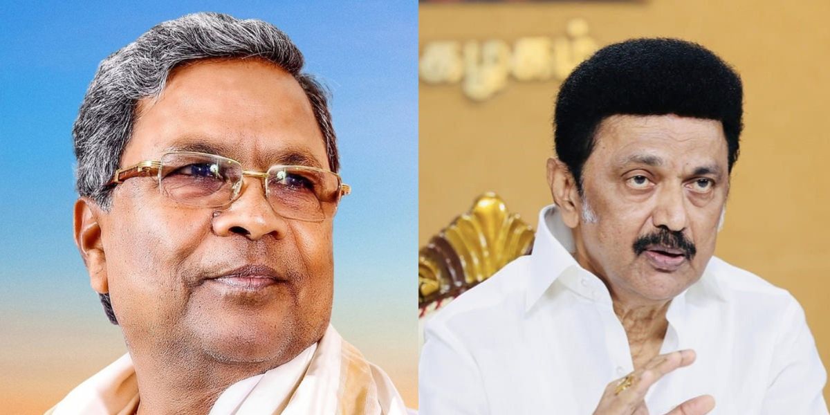 File photos of Karnataka CM Siddaramaiah and Tamil Nadu CM MK Stalin.