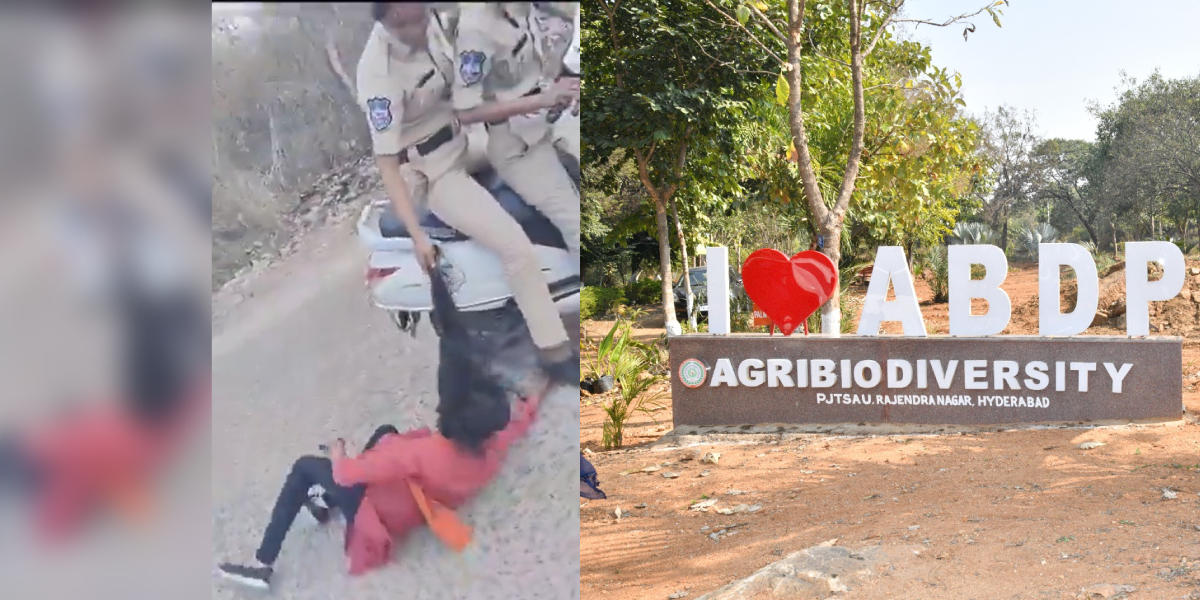 Telangana GO-55 controversy Cops of best police station in country drag ABVP student protestor by hair