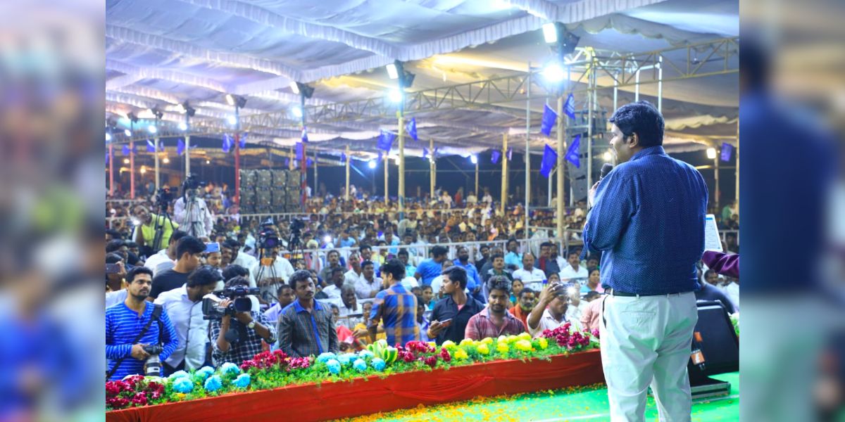 IPS PV Sunil Kumar in a public meeting. (Supplied)