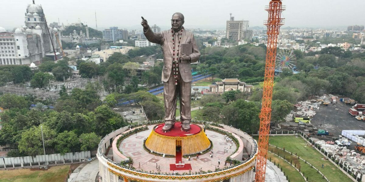 Ambedkar statue in Telangana. (Supplied)