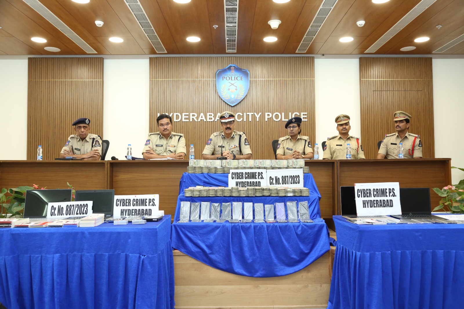 Cyber crime: The Hyderabad City Police addressing the media (Supplied)