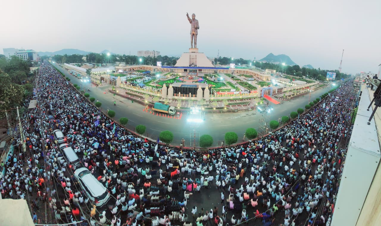 The 125-foot statue is placed on an 81-foot pedestal