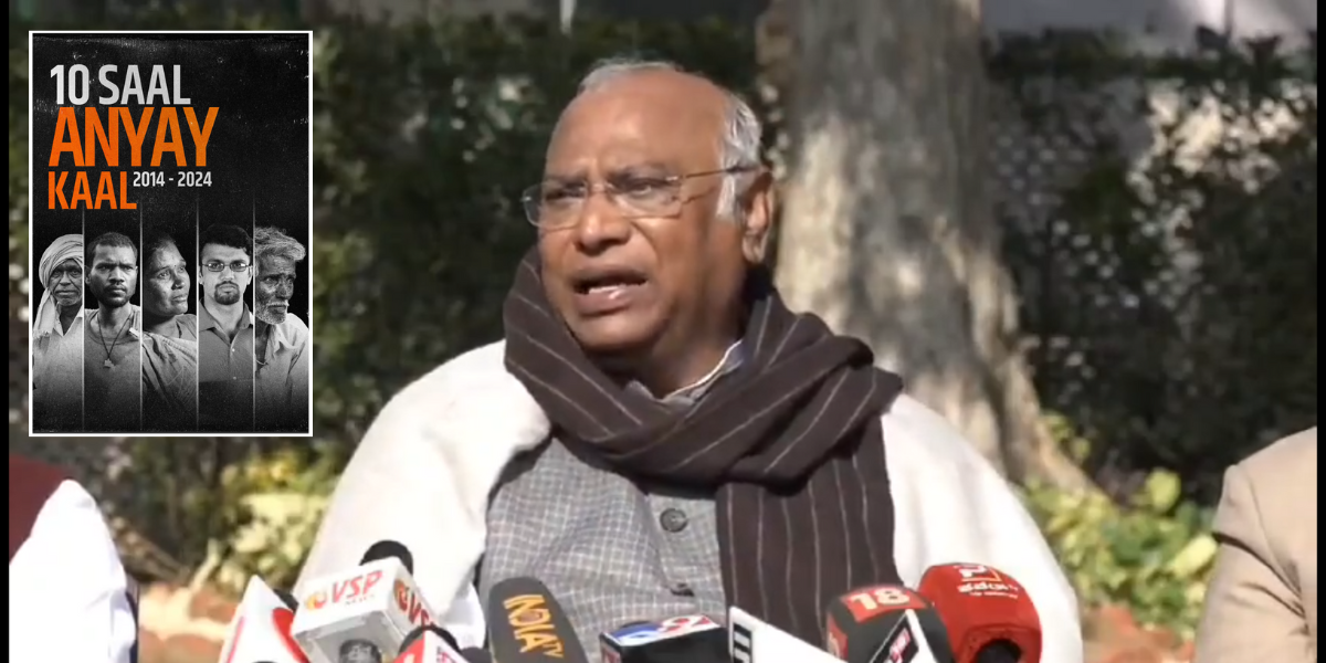 AICC chief Mallikarjun Kharge. (Screengrab)
