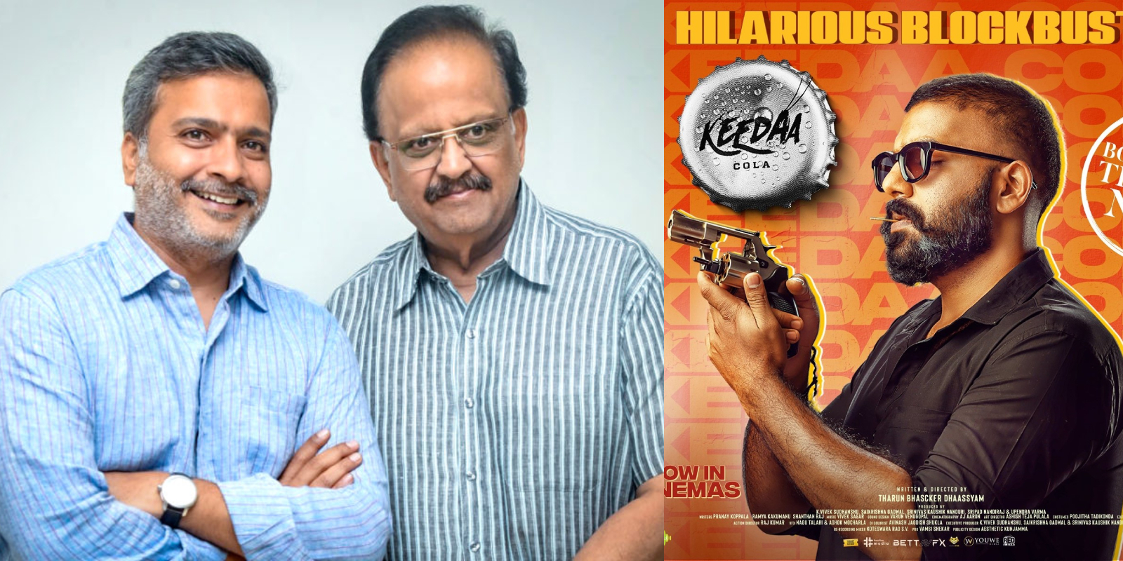 SP Charan files case against Keedaa Cola director Tharun Bhascker