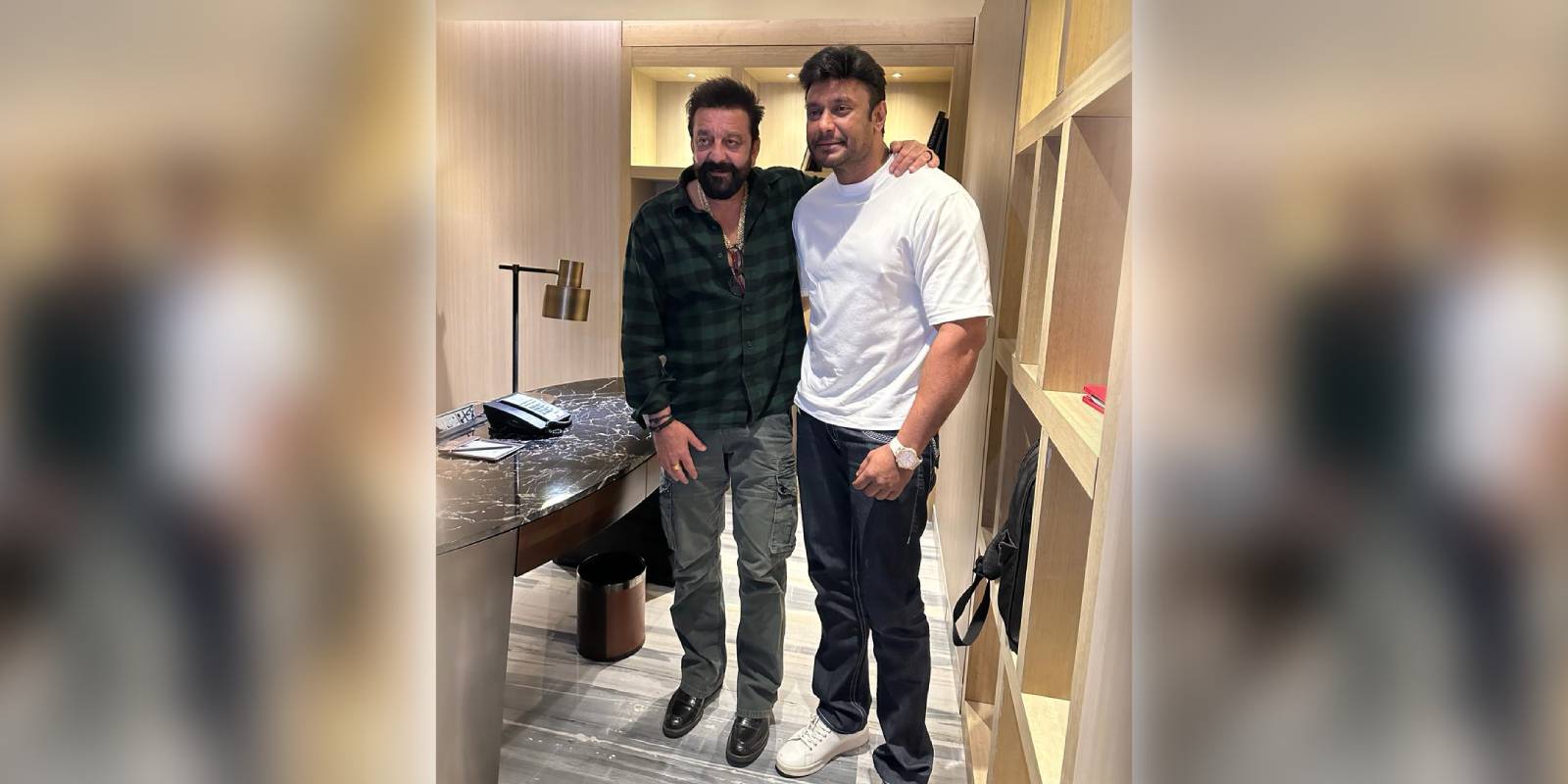 Sanjay Dutt with Darshan