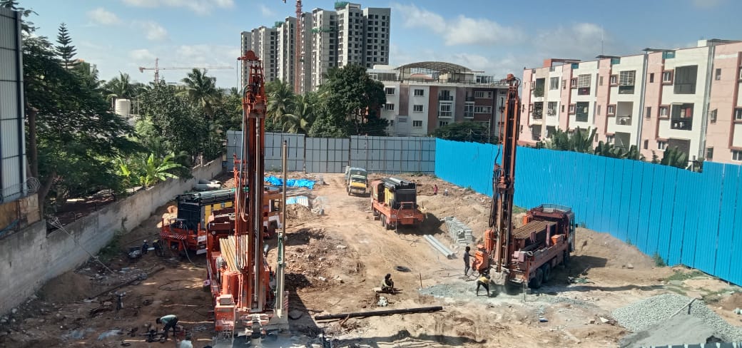 Two Borewells being dug (illegally) at the same site on Borewell Road in Whitefield. (Supplied)