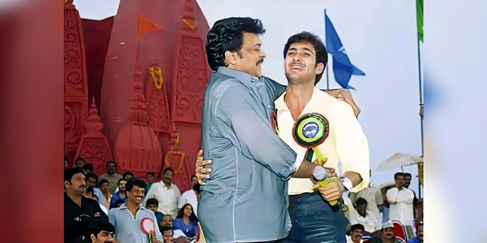 A file photo of Uday Kiran with Chiranjeevi