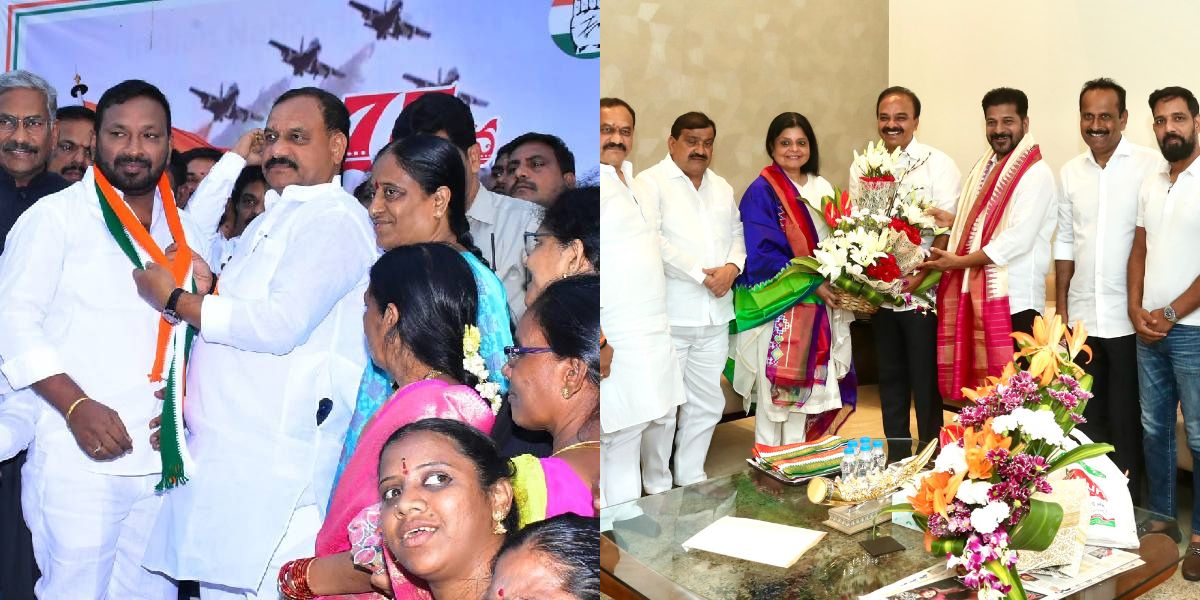 BRS MPs Dr Ranjith Reddy, Pasunoori Dayakar join Congress.