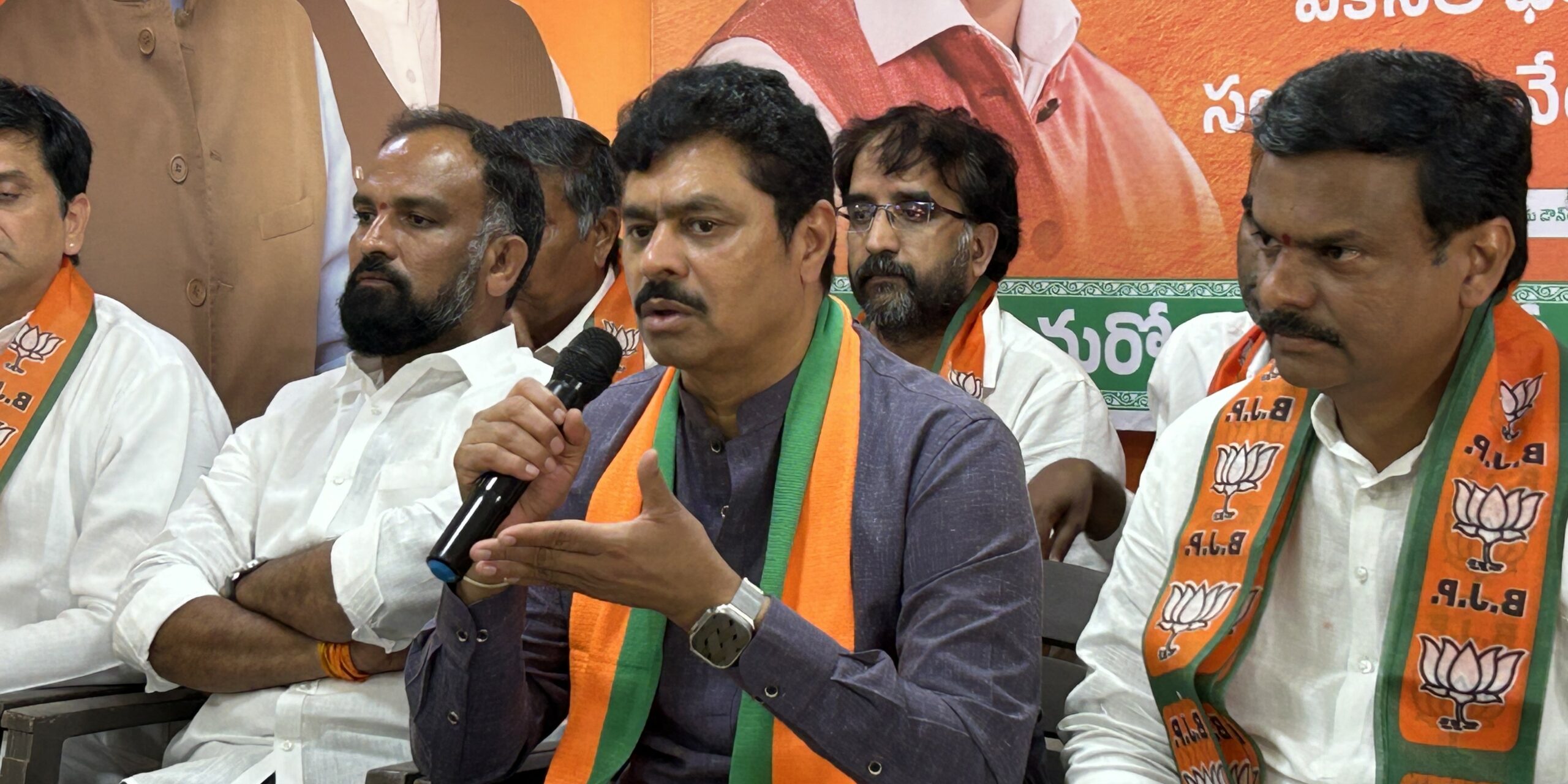 CM Ramesh speaking during a BJP event. (X)