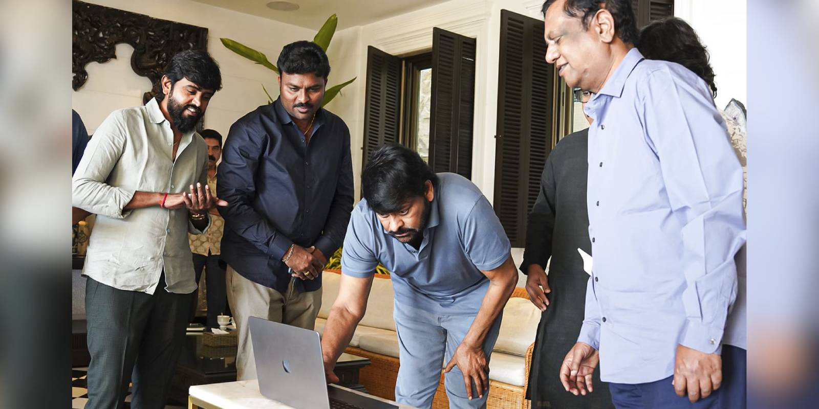Chiranjeevi launching the Telugu Digital Media Federation website