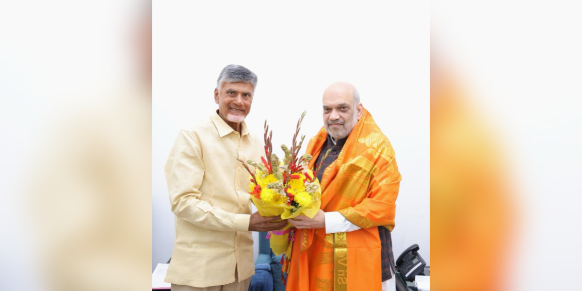 TDP chief Naidu meets Amit Shah and JP Nadda. (X)