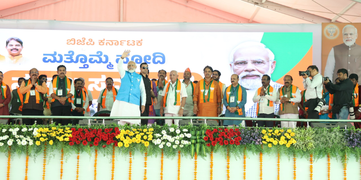 PM Modi's public meeting at Kalaburagi. (Supplied)