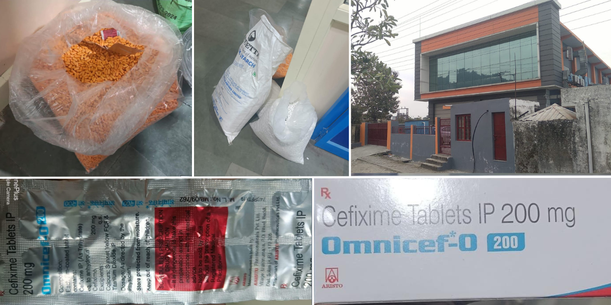 The special team seized 38,350 tablets of counterfeit Omnicef-O 200, 60.27 kg of orange-coloured tablets, 65.27 kg of white-coloured tablets, 30.18 kg of counterfeit Omnicef-O 200 aluminium foil, and 33.45 kg of counterfeit Omnicef-O 200 cartons from Nectar Herbs and Drugs. (Supplied)