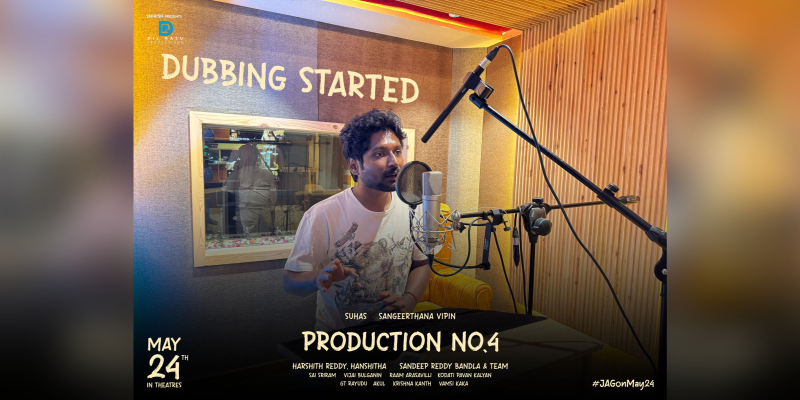 Dubbing work of Suhas-Dil Raju Productions' upcoming film begins