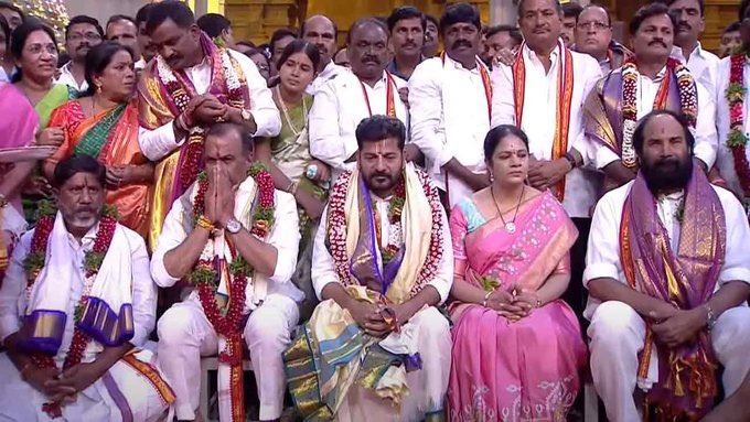 Screengrab of the temple proceedings. (Screengrab)