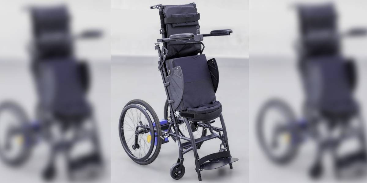 NeoStand, the indigenously developed electric standing, enables a physically challenged people to stand and perform their work.