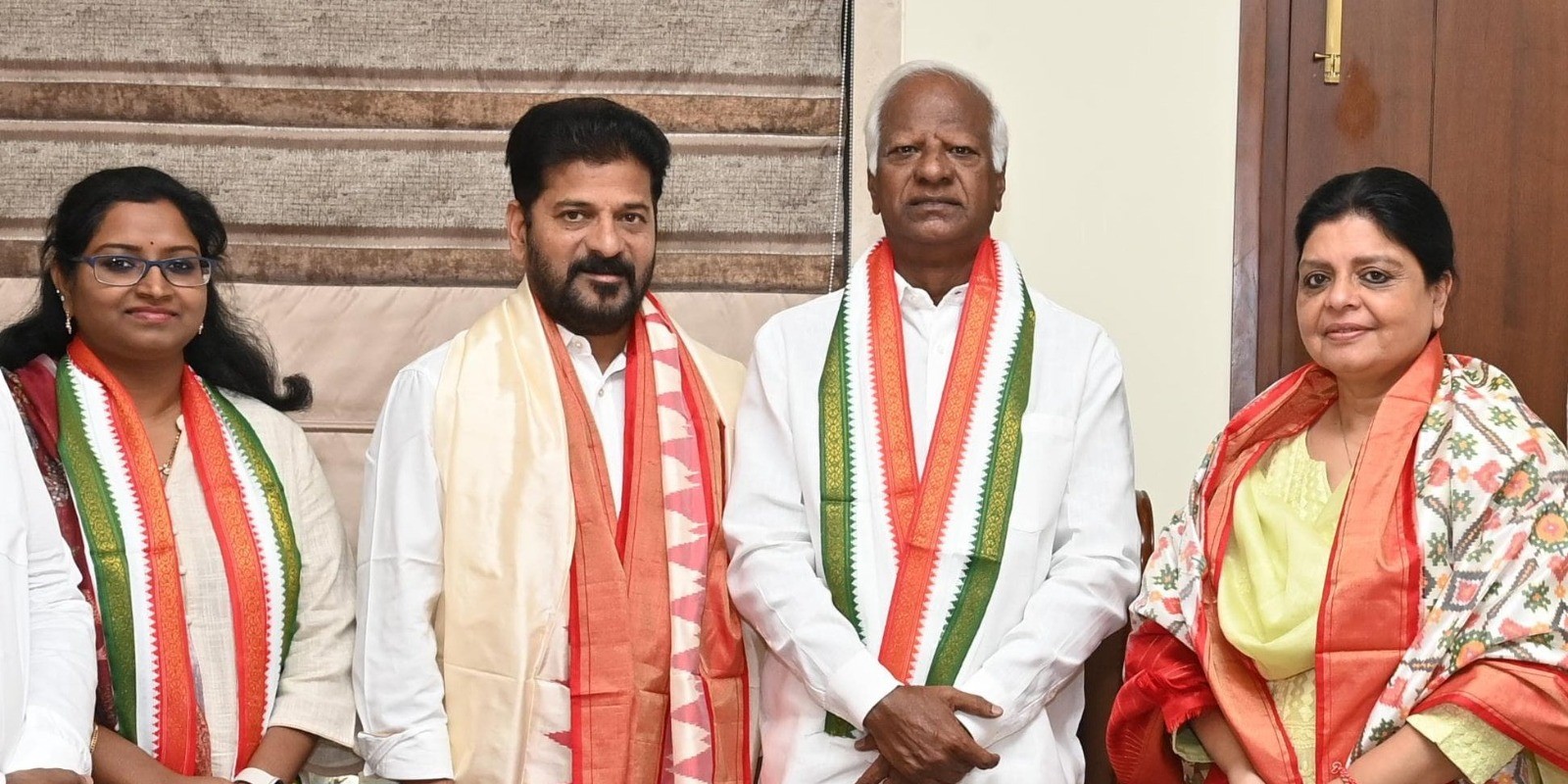 Kadiyam Srihari and his daughter Kadiam Kavya join Congress in Telangana. (X)