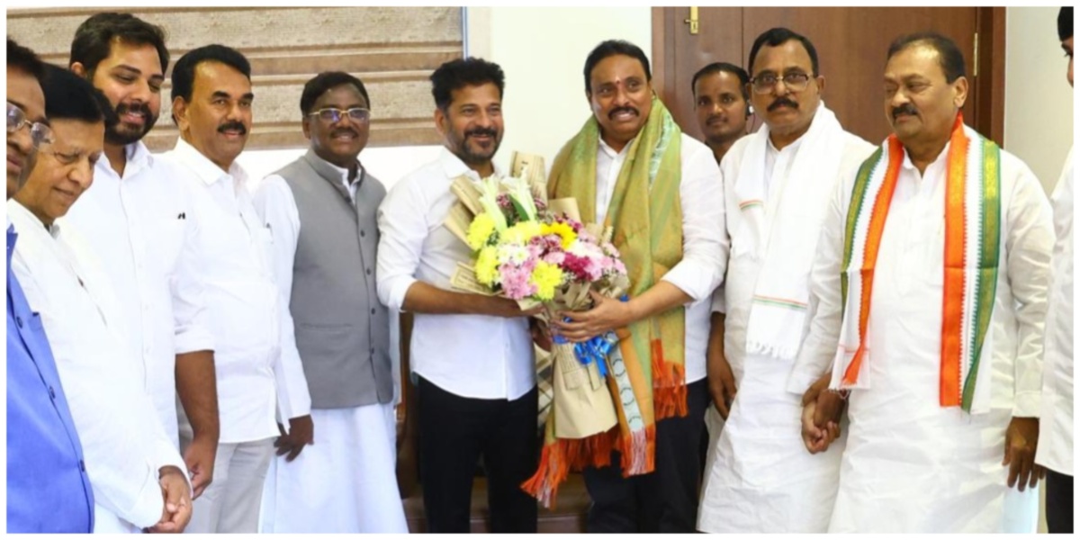 Danam Nagender with CM Revanth Reddy (X)
