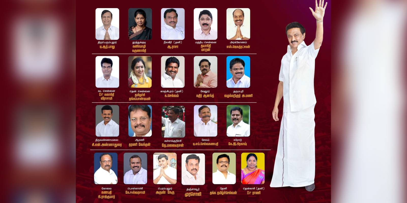dmk candidate list lok sabha